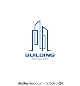 Creative Building Concept Logo Design Template