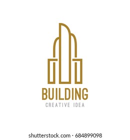 Creative Building Concept Logo Design Template