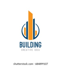 Creative Building Concept Logo Design Template