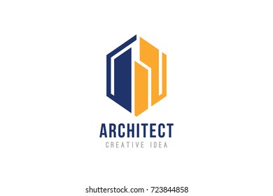 Creative Building Concept Logo Design Template
