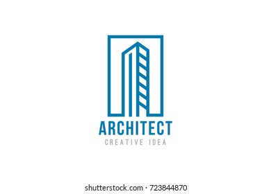 Creative Building Concept Logo Design Template
