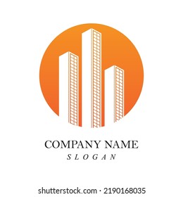 Creative building construction logo design