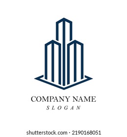 Creative building construction logo design