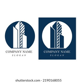 Creative building construction logo design