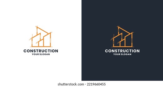 creative building construction logo design