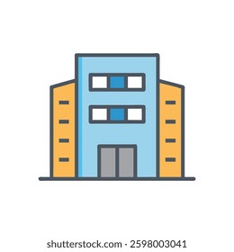 A creative building design icon tailored for designers in the architecture field.