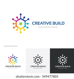 Creative Building, Home and property idea logo template