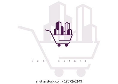 Creative Building Logo, Abstract Real Estate shopping vector