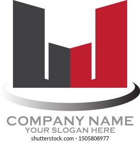 Creative building logo design with business card template Trendy city concept logotype for your company