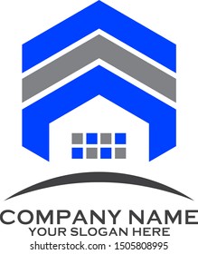 Creative building logo design with business card template Trendy city concept logotype for your company