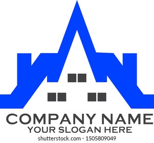 Creative building logo design with business card template Trendy city concept logotype for your company