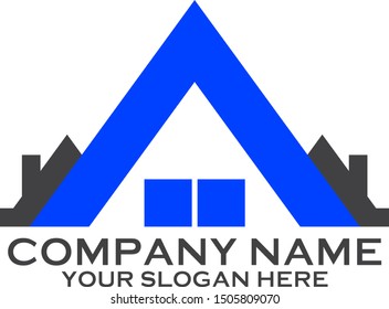 Creative building logo design with business card template Trendy city concept logotype for your company