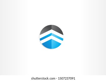 Creative Building Logo Design Illustration. Circle vector logo design.