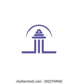 Creative building logo temple vector 