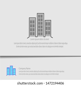 Creative building logo vector, modern house logo template with simple design.
