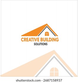 Creative Building Solutions Logo with Abstract House and Text