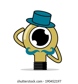 creative bulb cartoon 