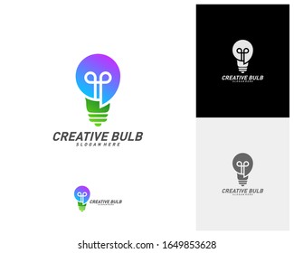 Creative Bulb chat logo design vector. Consult Bulb logo template. icon symbol