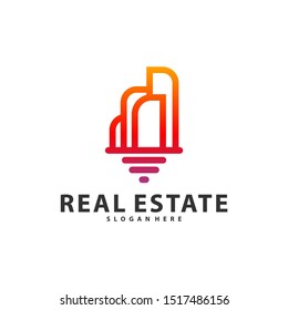 Creative Bulb City Logo Symbol Template Design Vector, Emblem, Design Concept, Creative Symbol, Icon