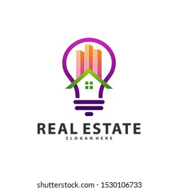 Creative Bulb City Logo Symbol Template Design Vector, Emblem, Design Concept, Creative Symbol, Icon