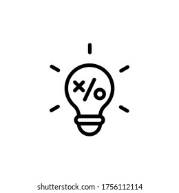 Creative, bulb concept line icon. Simple element illustration. Creative, bulb concept outline symbol design from Business strategy set. Can be used for web and mobile