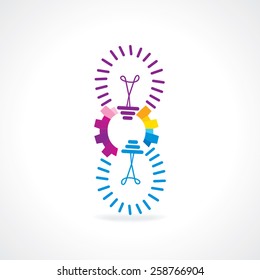 creative bulb connecting with gear
