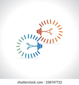 creative bulb connecting - idea concept 