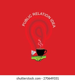 creative bulb created with pencil public relation idea concept 