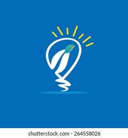 creative bulb green idea concept 