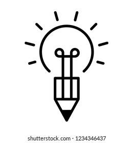 Creative bulb Icon, vector illustration