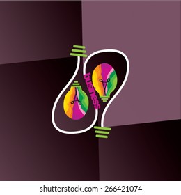 creative bulb idea concept with colorful bulb 