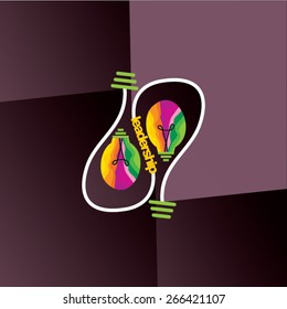 creative bulb idea concept with colorful bulb 