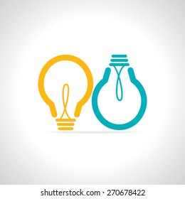 creative bulb idea concept vector illustration