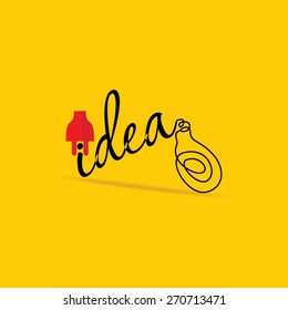 creative bulb idea with pin concept vector illustration