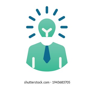 creative bulb idea single isolated icon with gradient style