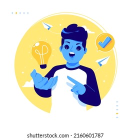creative bulb ideas concept illustration