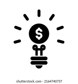 Bombilla creativa Isolación Vector icono que puede modificar o editar fácilmente


