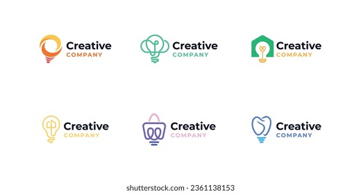 creative bulb logo design, creative company logo