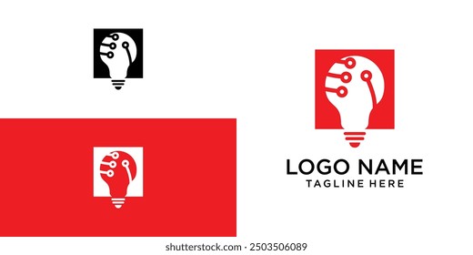 Creative bulb logo design with modern concept  premium vector