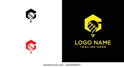 Creative bulb logo design with modern concept  premium vector