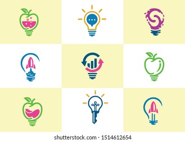 Creative Bulb logo vector template