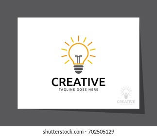 creative bulb smart logo icon vector template