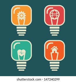 creative bulb symbol stock vector