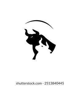 Projeto de modelo de logotipo de animal de touro criativo . Ilustração de ícone Bull 