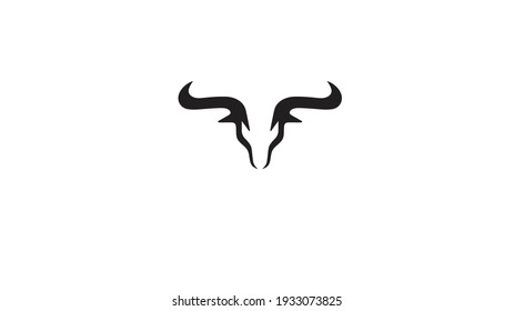 Creative Bull Head Logo Design Vector