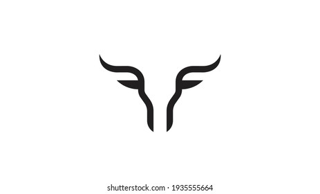 Creative Bull Head Logo Design Vector Icon Symbol Illustration