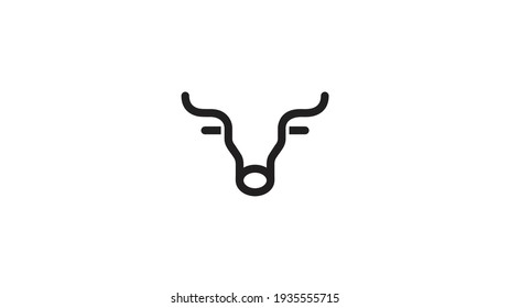 Creative Bull Head Logo Design Vector Symbol