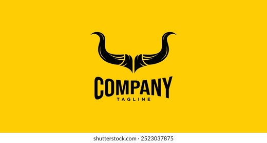 logotipo de chifre de touro criativo com um conceito moderno, para fins comerciais