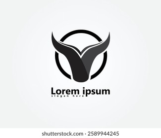creative bull logo, bull head abstract logo design template