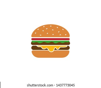 Creative Burger Logo Design Symbol Vector Illustration